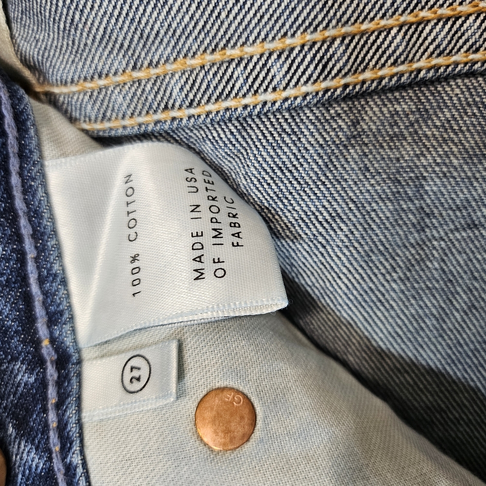 GRLFRND  TATUM Dark Blue Cropped Jeans Size 27. - Picture 10 of 15